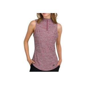 Thirty Sixty Six Women's Sleeveless Mock Neck Top Wine Size XS